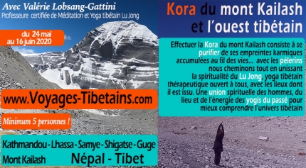 Route Sud : Lu Jong au Royaume de Zhangzhung durant Saka Dawa : Kathmandou, Lhasa, Samye, Gyantse, Shigatse, Kora du Kailash, Guge, Kathmandou - Tibet de l'Ouest - 24 jours - 24 mai au 16 juin 2020